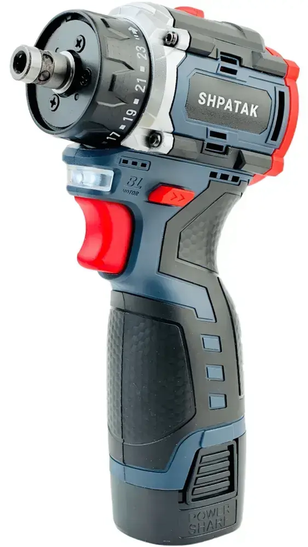 Шуруповерт аккумуляторный, бесщеточный, со съемным патроном, SHPATAK, 70HM, 2 АКБ