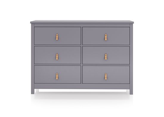 Комод Wood 6 ящиков (серый)