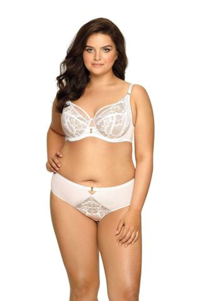 Гипюровый бюстгальтер на косточках с мягкой чашкой (Размер: 65D) (Цвет: белый)