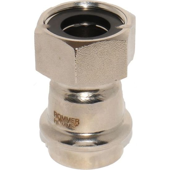 Муфта пресс Rommer 18x1/2" с накидной гайкой из нержавеющей стали (RSS-1026-001812)