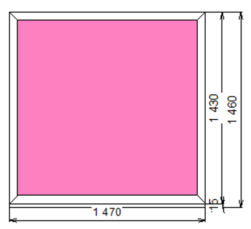 Пластиковое окно 1430 х 1470 ТермА Эко