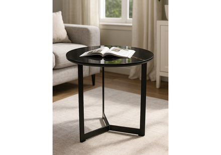 Журнальный стол Woodville Роб D-450 обсидиан, черный