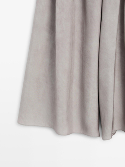 Massimo Dutti Свободные широкие брюки с вытачками, серый