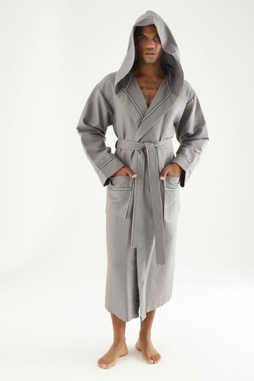 24680 Халат мужской вафельный с капюшоном Nysa Elmas Pike