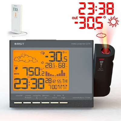 Проекционные часы метеостанция RST meteo projection Q775, графит