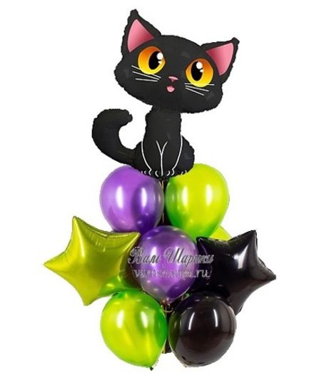 Букет "Чёрный котёнок"