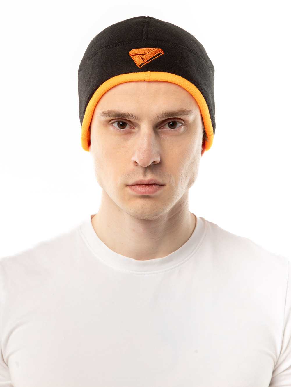 Шапка сигнальная зимняя двусторонняя WINTER -380 HSN, флисовая, черный + оранжевый