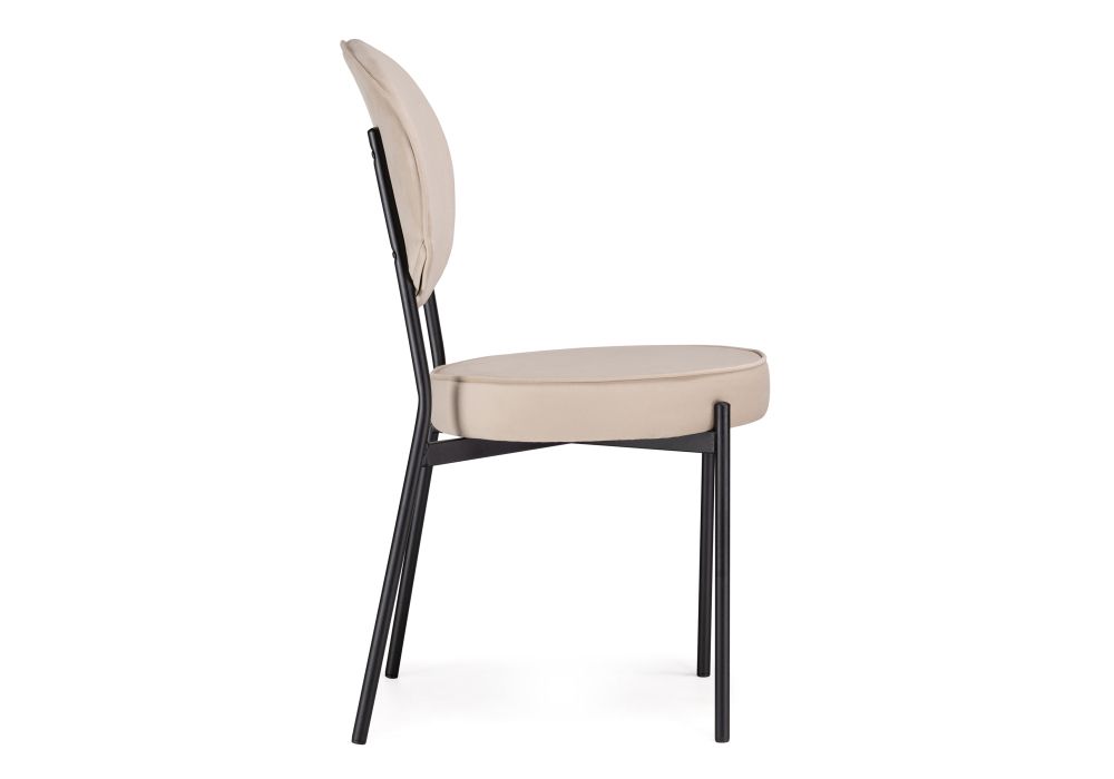 Стул на металлокаркасе Ройс бежевый / черный