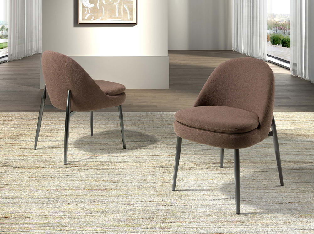 Стул Angel Cerda 4236 из темно-коричневой ткани