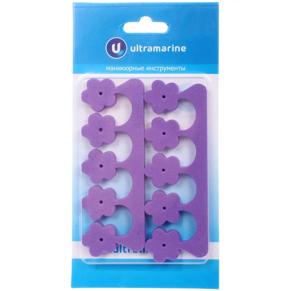Разделители для пальцев ног на блистере «Ultramarine - цветок», цвет фиолетовый