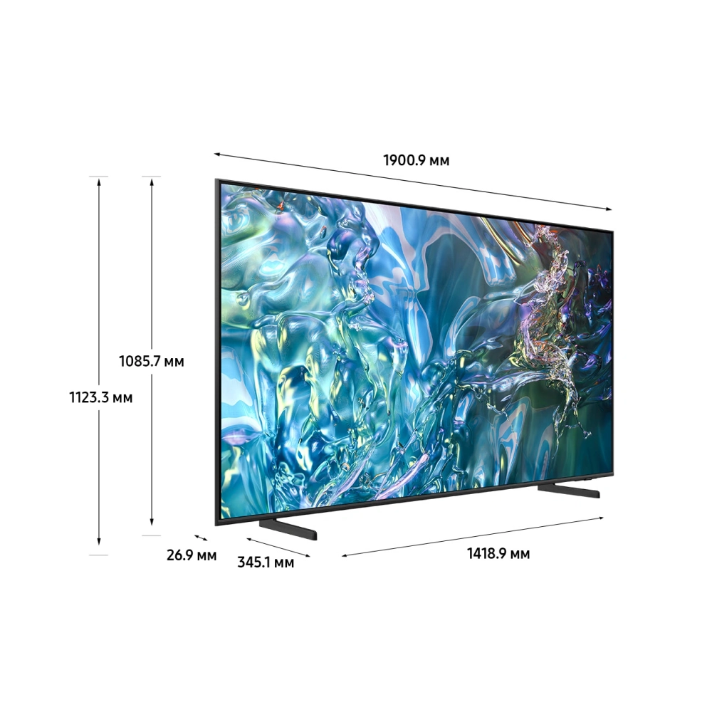Телевизор QLED Samsung 85" QE85Q60DAUXRU Series 6 серый 4K Ultra HD 60Hz DVB-T2 DVB-C DVB-S2 USB WiFi Smart TV (RUS)