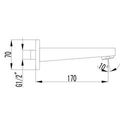 Излив для ванны Lemark LM4381С встраиваемый