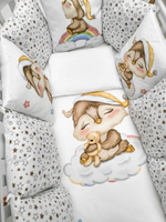 Детское постельное белье BUBO BABY "MILKY DREAMS" для новорожденных 17 предметов