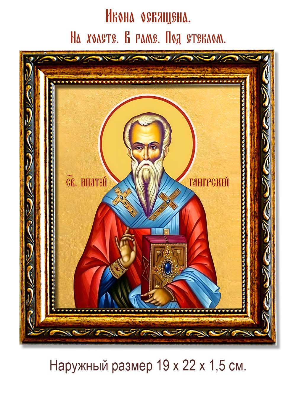 Ипатий епископ Гангрский чудотворец. Икона на холсте.