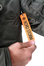 КУРТКА МУЖСКАЯ ФЛИСОВАЯ N3B NORD STORM REP.GREY/ORANGE