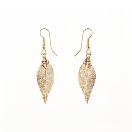Серьги листья Ester Bijoux Вишня LF31C-RG BR