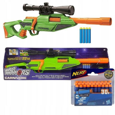 Игрушечное оружие HASBRO Nerf Buzz Bee 561005 + Дартс Nerf C0162 - Снайперская винтовка с прицелом - Нерф 561005 + A0351
