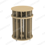 Полотенечница напольная на колёсах круглая 12 секций