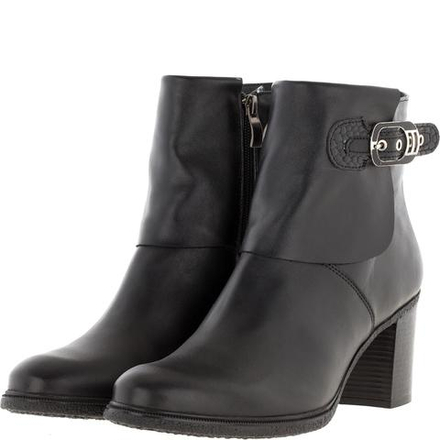 638409 Полусапожки женские черные кожа