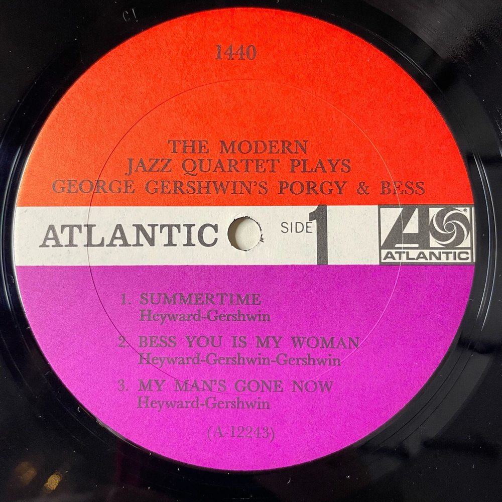 Винтажная виниловая пластинка LP The Modern Jazz Quartet Plays George Gershwin Porgy and Bess (USA 1965)