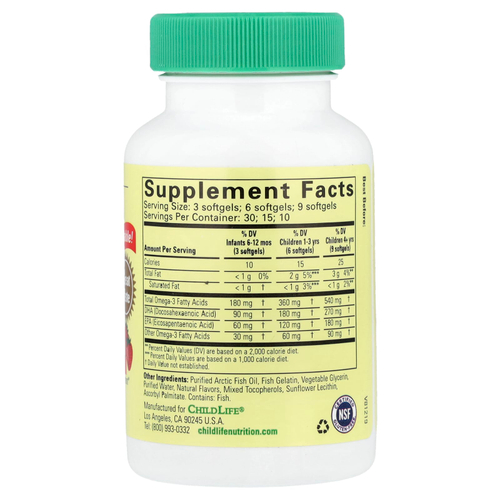 ChildLife Essentials, чистая ДГК, с натуральным ягодным вкусом, 90 капсул