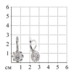 "Пекта" серьги в серебряном покрытии из коллекции "Эрминия" от Jenavi  с английским замком