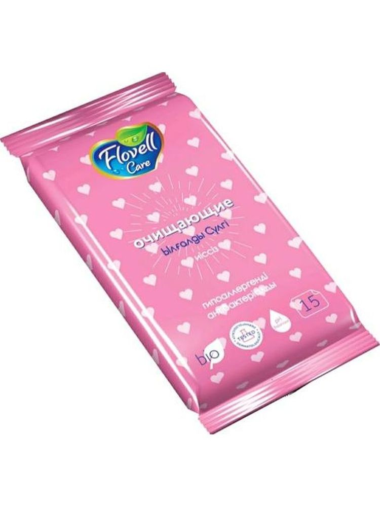 САЛФЕТКИ ВЛАЖНЫЕ FLOVELL CARE КАРМАННЫЕ БЕЗ ЗАПАХА 15ШТ