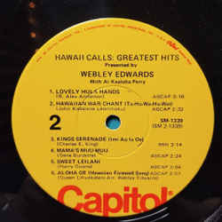 Винтажная виниловая пластинка LP Webley Edwards With Al Kealoha Perry Hawaii Calls Greatest Hits (USA 1972)