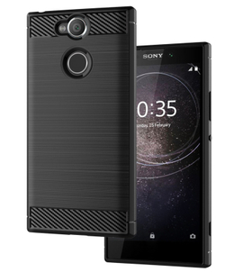 Чехол на Sony Xperia XA2 цвет Black (черный), серия Carbon от Caseport