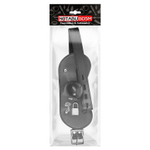 Оригинальный кляп с широким ремешком (Цвет: черный)