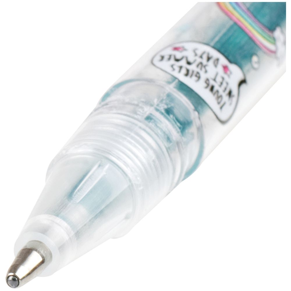 Набор гелевых ручек 12цв. Спейс, Кот-сластена, 1.0мм, с блёстками