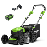 Газонокосилка аккумуляторная Greenworks GD40LM46SP, 40V, 46см, самоходная, бесщеточная, c 1хАКБ 8 Ач и ЗУ (2506807UH)