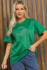 Футболка с вышивкой Эксклюзив (зеленая) Б12765-11М LT Collection