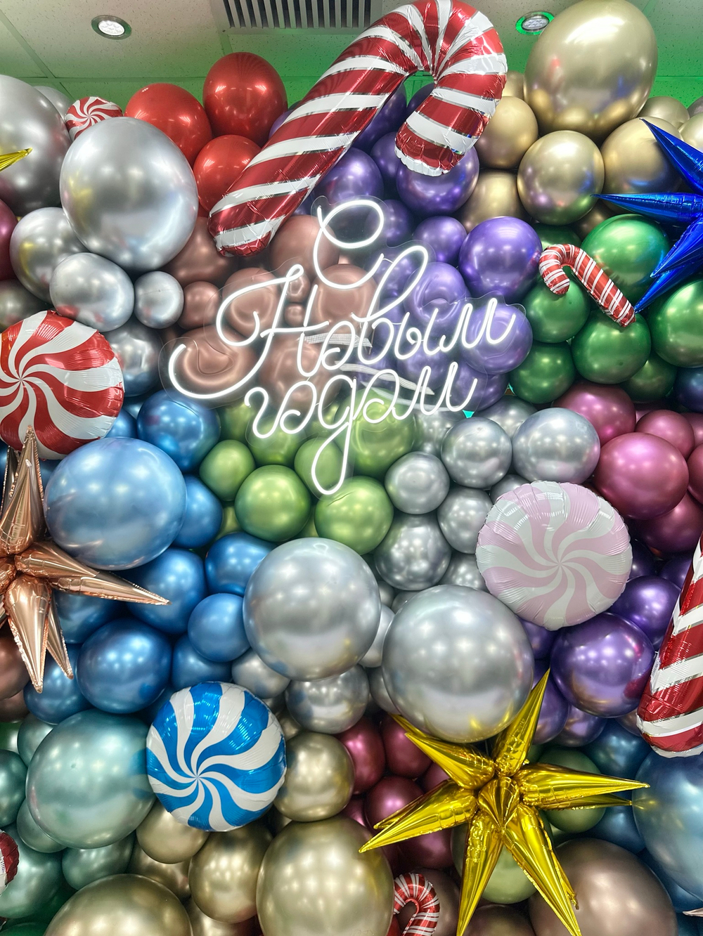 Фотозона но Новый год, трость/леденец/карамелька, Фотозона на корпоратив №2182