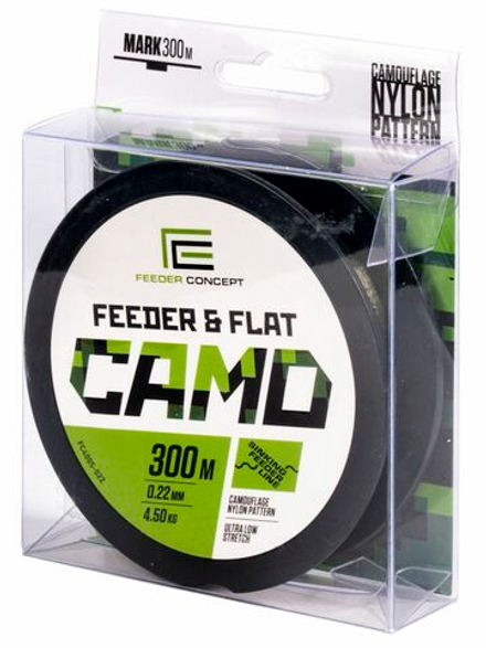 Леска монофильная Feeder Concept FEEDER&FLAT Camo 300м, 0.22мм