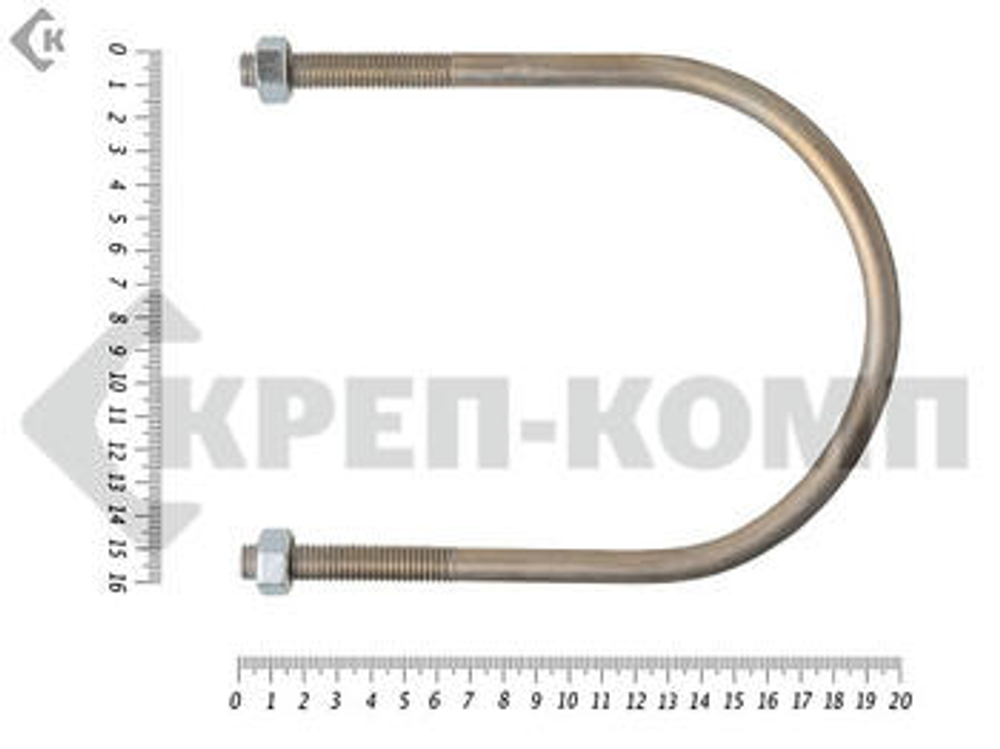 Болт оцинкованный U-образный UBZ 5 М12 (5шт)