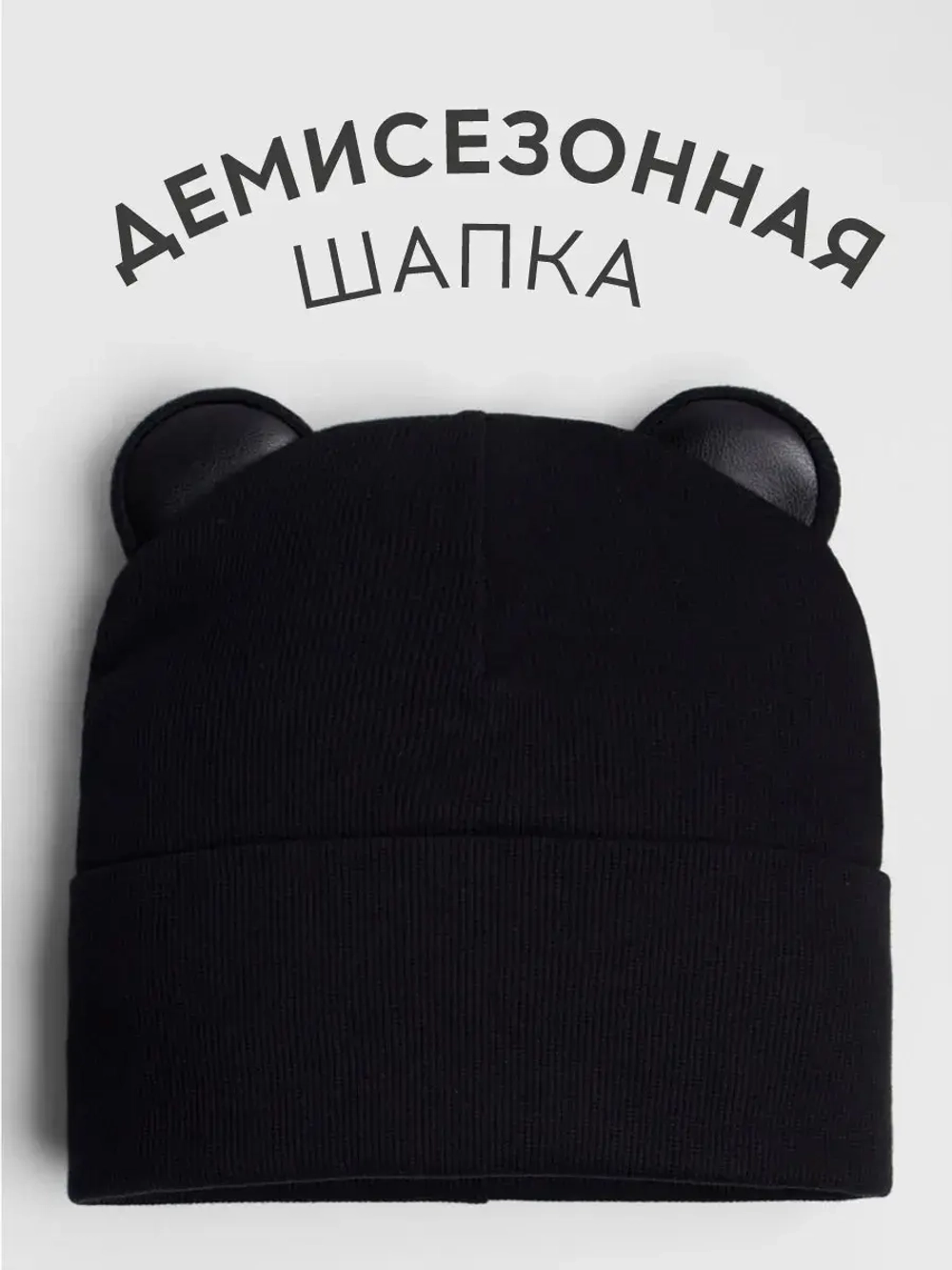 Шапка для мальчика осенняя с ушками