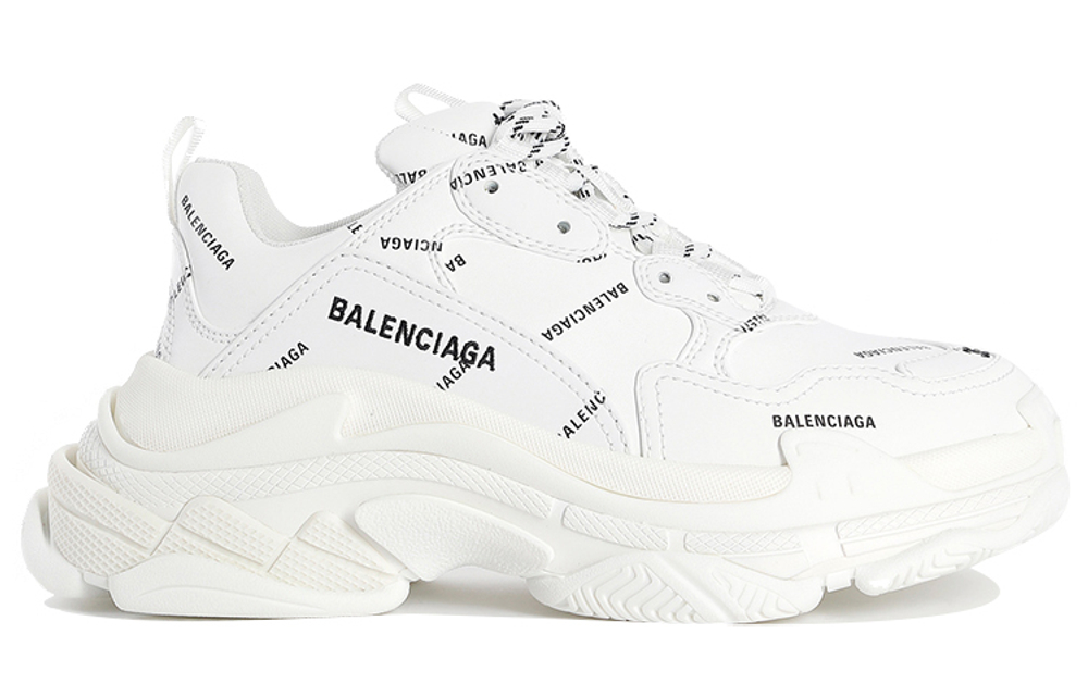 Balenciaga Balenciaga Triple S full printed logo retro low-cut daddy shoes women's white