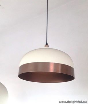 replica Innermost Glaze Pendant - Cream & Charcoal ( wide  )