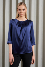 22887 Блузка женская (темно-синий)