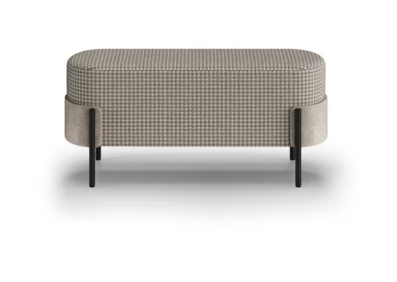 Банкетка Basic 100 см (бежевый Элеганта, бежевый Рио, черный)