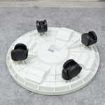 Подставка для цветов на колесах 32см белая