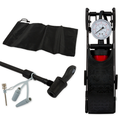 Насос воздушный ножной, одноцилиндровый 270 см 3 с манометром 0-7Атм и шлангом L=60 см ARNEZI A0301001