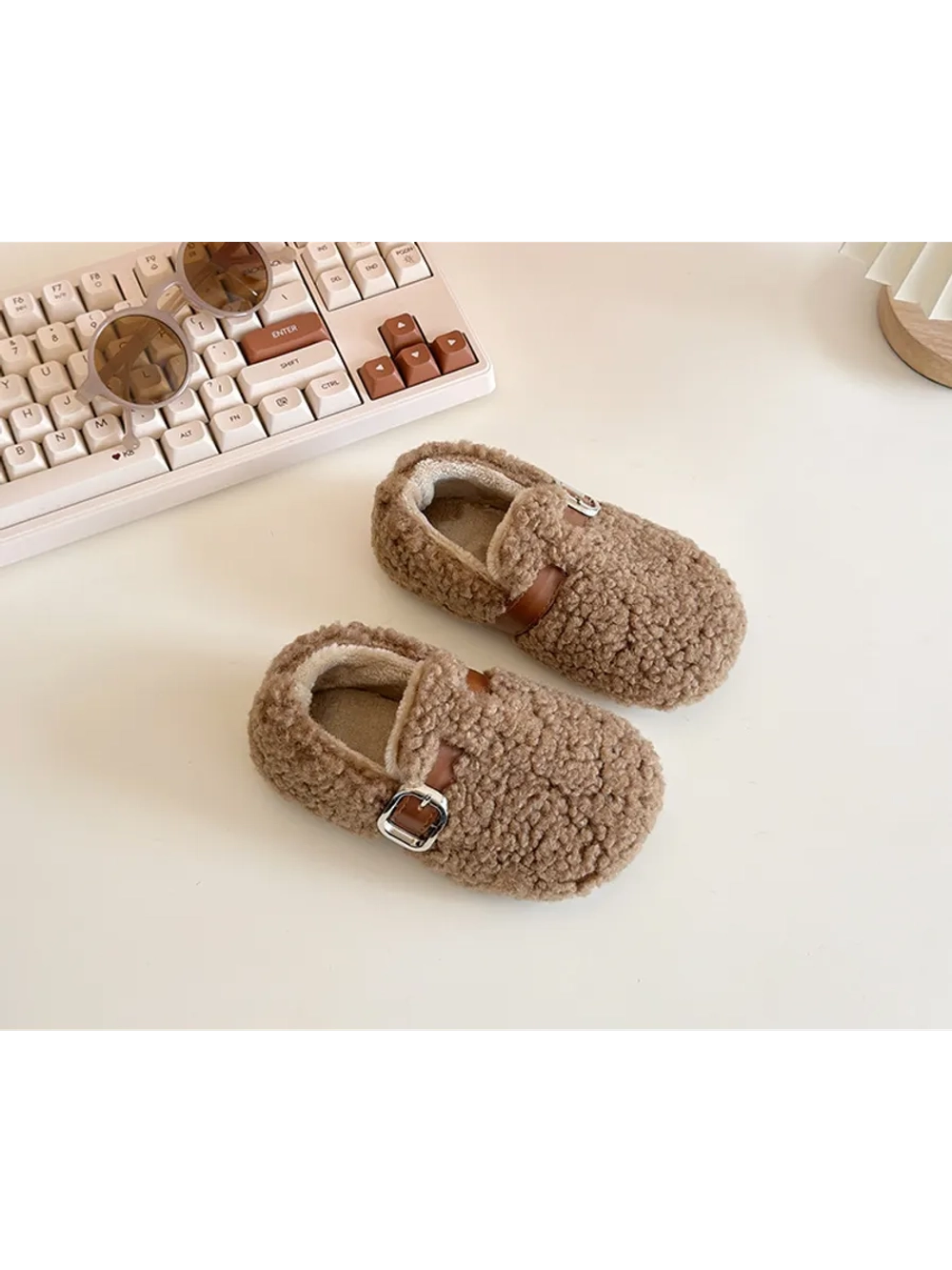 Балетки из искусственного меха