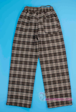 теплые брюки клетка Мишка плис 4876