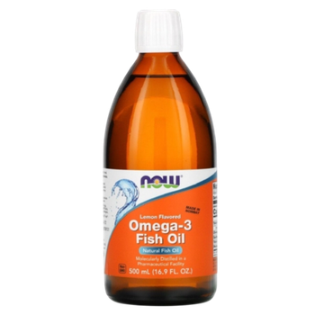 Now Foods Omega-3 Fish Oil lemon 500 ml, Жидкая Омега 3 со вкусом лимона