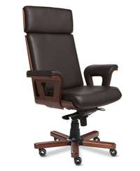 Кресло для руководителя Cadis A темно-коричневая кожа
