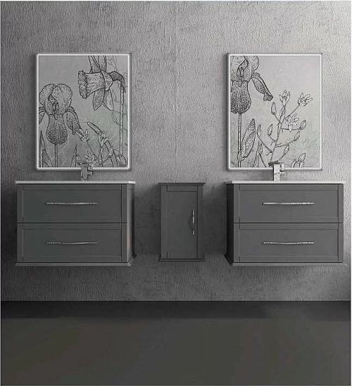 Тумба с раковиной Cezares Tiffany 60 Grigio nuvola