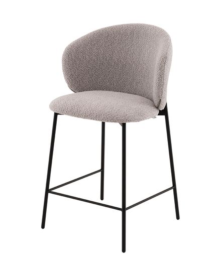 Стул полубарный Блейз букле светло-серый