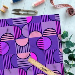 Ткань мембрана фиолетовые узоры из 50-х